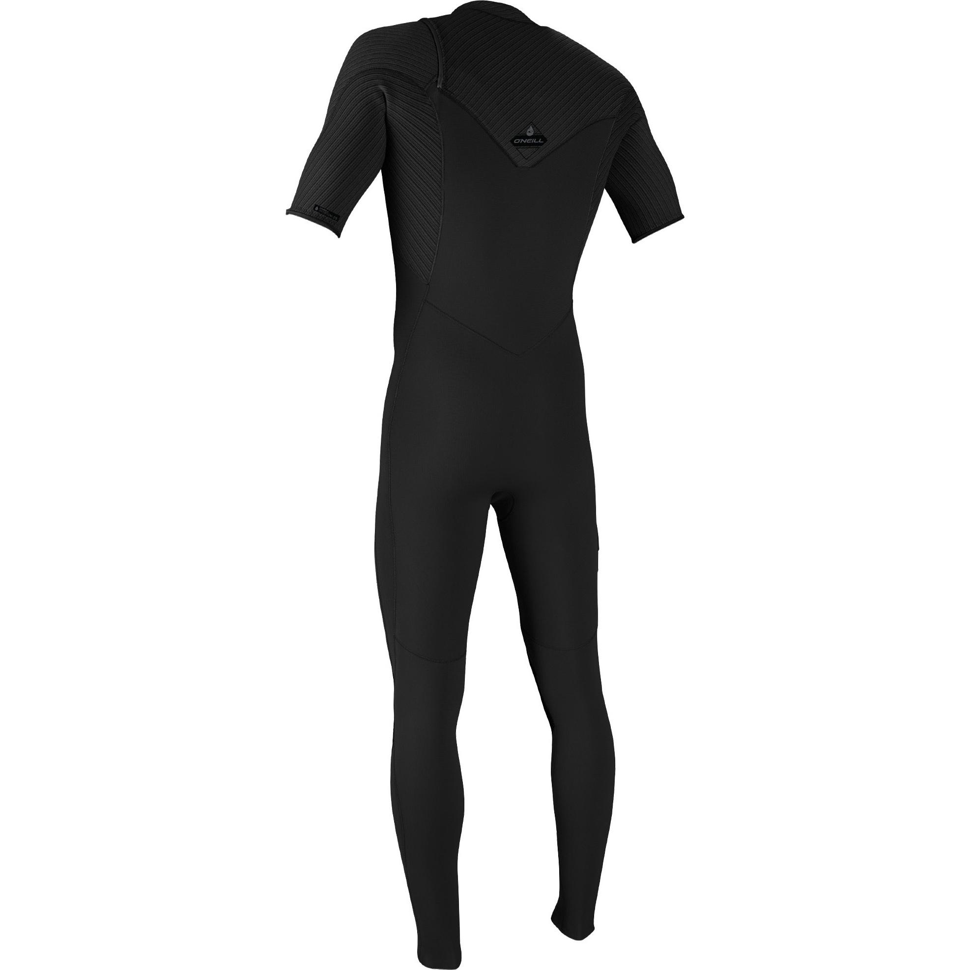 2026 O'Neill Da Uomo Hyperfreak 2mm Manica Corta Chest Zip Muta 5497 - Black